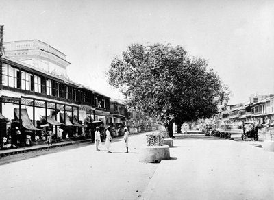 Chandni Chowk, Delhi, c.1863-7 door S. and Shepherd, C. Bourne